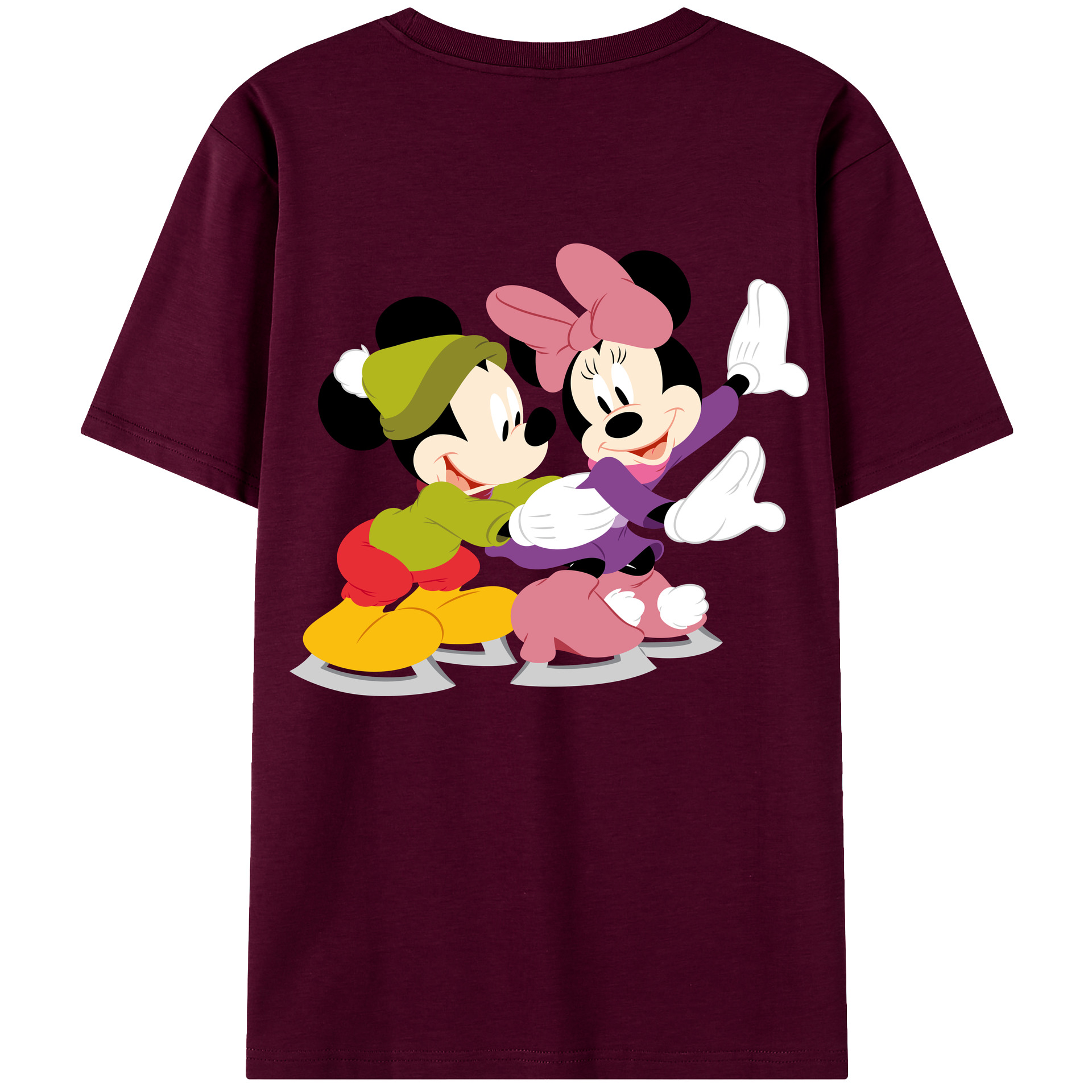 （画像用） ミッキーマウス Mickey Mouse レディース半袖Tシャツ(バックプリント)